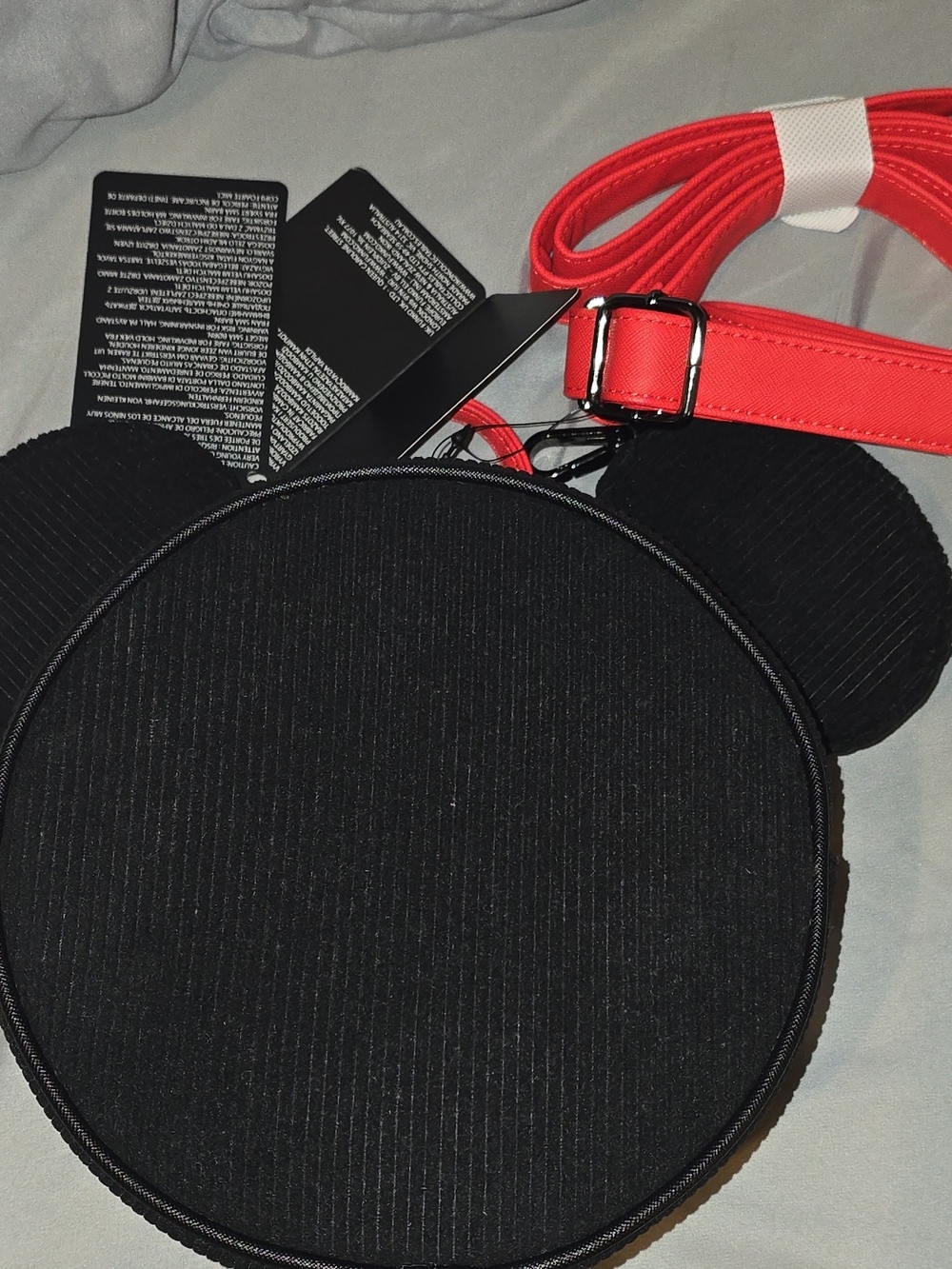 NWT Loungefly Disney Mickey Mouse Corduroy Convertible Backpack Crossbody Bag